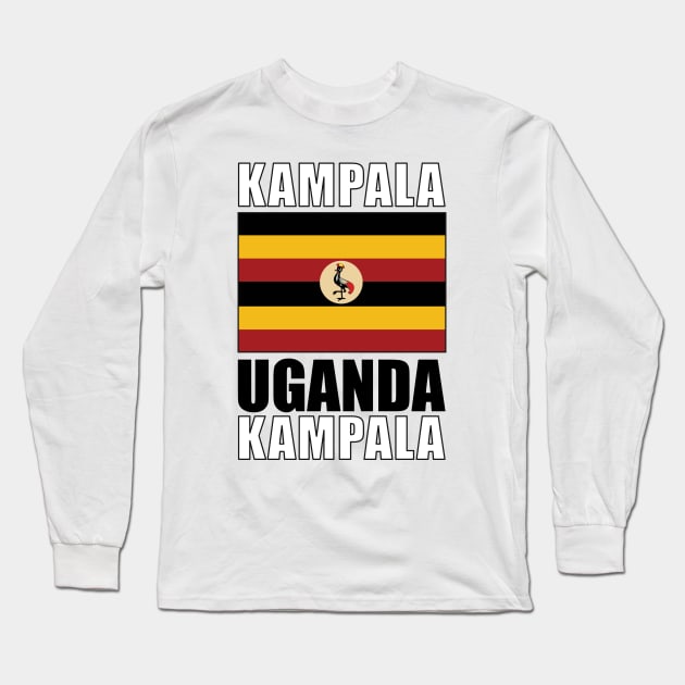 Flag of Uganda Long Sleeve T-Shirt by KewaleeTee